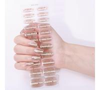 Gel Unghie Appliques Glitter Impacchi Pieni Alla Moda Disegni Occhi Lunga Usura Manicure Accessori Per Le Donne Impermeabile Nail Wraps