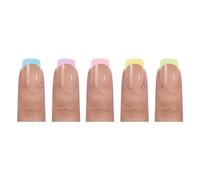 Gel Unghie Punte Coloreds Press On Nail 150Pcs 3 in 1 X Coat Tips Pre-applicato Tip Primer Base Coat Step Fakes Premere On