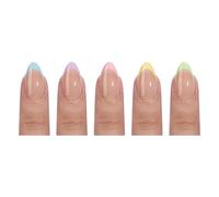 Gel Unghie Punte Coloreds Press On Nail 150Pcs 3 in 1 X Coat Tips Pre-applicato Tip Primer Base Coat Step Fakes Premere On