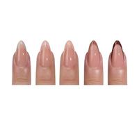 Gel Unghie Punte French Tip Press On 14 Misure 3 in 1 X Coat Tips Con Preapplicata Tip & Cover