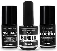 Gel Unghie Ricostruzione Professionale, Primer Unghie Gel, Base e Top Coat Lucido senza dispersione per Smalto Semipermanente, Gel Unghie, Acrygel da 8ml.