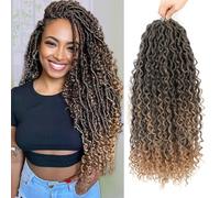 Geladyce 10 confezioni di capelli finti all'uncinetto, da Dea Locs da 45,7 cm, per donne di colore, stile bohémien (Culy T27, 45,7 cm)