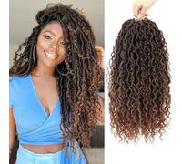 Geladyce 10 confezioni di capelli finti all'uncinetto, da Dea Locs da 45,7 cm, per donne di colore, stile bohémien (Culy T30, 45,7 cm)