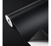 GELAISI Pelle Adesiva per Riparazioni - 40 x 150cm Ecopelle Adesiva per Divani, Similpelle Adesiva, Finta Pelle Adesiva, per Tappezzeria, Borsa in Pelle, Sedile Auto, Divano, Mobili (Nero)