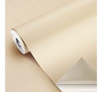GELAISI Pellicola autoadesiva in pelle PU 40 x 150cm,in similpelle,Patch di Riparazione in Pelle Autoadesiva,per tappezzeria,per armadio,borsa in pelle,sedile auto,divano, mobili,Beige