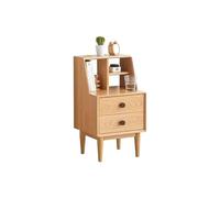 GELASIGE Comodino Comodino Tutto in Legno massello Mobili for Camera da Letto Moderni semplici e nordici Armadietto portaoggetti con Doppio cassetto Tavolini Laterali Camera da Letto
