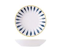 GELASIGE Insalatiera Piatto di Verdure Piatto Fondo Semplice in Ceramica Piatto Fondo Piatto di Insalata for la casa Piatto di personalità Creativa Due Pezzi Insalatiera Extra Large(D,S)
