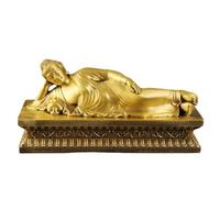 GELASIGE Statua di Buddha per Interni Casa Soggiorno Ottone Addormentato Buddha Ornamenti Zen Meditazione Culto Decorazioni Ufficio Artigianato Statua di Buddha in Meditazione Statuetta Scultor