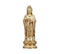 GELASIGE Statua di Buddha per Interni Home Ottone Guanyin Artigianato Ornamenti Ufficio Soggiorno Studio Ornamenti Decorativi Zen Statua di Buddha in Meditazione Statuetta Scultor