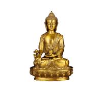 GELASIGE Statua di Buddha per Interni Negozio di Casa Ornamenti Statua in Bronzo Ufficio Artigianato Zen Soggiorno Studio Meditazione Ornamenti Statua di Buddha in Meditazione Statuetta Scultor