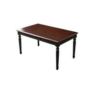 GELASIGE Tavolo Da Pranzo Tavolo Da Pranzo Rettangolare In Legno Massello Con Cassetto, Abbinato Al Colore Nero Retrò Tavolo Da Pranzo Moderno(A:135CM*85CM*76CM)