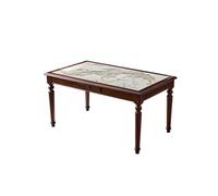 GELASIGE Tavolo Da Pranzo Tavolo Da Pranzo Rettangolare Retrò In Legno Massello Con Piastra In Pietra For Ristorante Tavolo Da Pranzo Moderno(B:150CM*90CM*76CM)