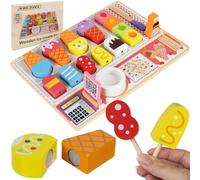 Gelateria in legno per giochi di ruolo gelato gelato set bambini montessori giocattoli dai 3 anni 22494