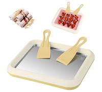 Gelatiera A Rullo,2 Min Congelato 27 cm Di Grandi Dimensioni Rolled Ice Cream Maker Con 2 Spatole Casereccio DIY Macchina Yogurt Gelato, Per Frozen Yogurt, Gelato