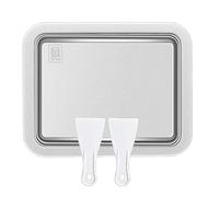 Gelatiera,a rullo per manuale | Macchina per portatile in acciaio inossidabile, piccola vaschetta per ghiaccio rapido con 2 pale, di frutta per frigorifero, cucina e cibo