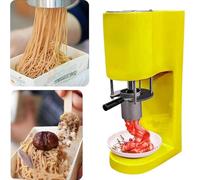 Gelatiera E Soft Serve Elettrica, Macchina per Spaghetti al Gelato Professionale da 30 Litri/Ora, Macchina per Gelato Italiano con 4 Stampi in Acciaio Inox di Diverse Forme Yellow
