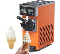 Gelatiera Italiana Da 450w/750w, Macchine per Gelato per La Casa, Macchina per Yogurt Gelato E Sorbetto, 4-8 Kg All'ora Con Display a LED, Autopulente, Monogusto,Orange-ZB-BQL28