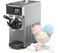 Gelatiera morbida con display a LED e pulizia automatica, produce 80-100 porzioni all'ora, perfetta per ristoranti, catering e pasticcerie, in acciaio inox