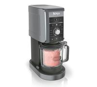 Ninja CREAMi Gelatiera Deluxe con 2 Vasetti, 10 Funzioni, Produce Gelato, Sorbetti, Yogurt, Frullati, Granite e altro ancora, Formato Famiglia, Opzione 2 Gusti in 1 Vaschetta, Argento, NC502EU