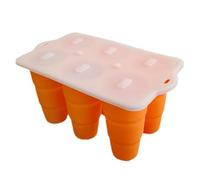 Gelatiera per bastoncini di ghiaccio fatti in casa, stampo per - 6 volte riutilizzabile in silicone morbido per snack per latte materno, frutta e yogurt