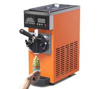Gelatiera professionale monogusto, macchina per gelato soft da banco con pannello LCD, autopulente, tramoggia da 2,5 l, produzione da 4 a 8 kg/h, per ristoranti e pasticcerie(Orange)