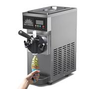 Gelatiera professionale monogusto, macchina per gelato soft da banco con pannello LCD, autopulente, tramoggia da 2,5 l, produzione da 4 a 8 kg/h, per ristoranti e pasticcerie(Gray)