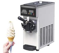 Gelatiera Professionale Soft Serve,Macchina Gelato Duro Uso Commerciale,Gelato Soft Da 4-5 Kg/Ora,Pannello Lcd, Pulizia Automatica Preraffreddamento,Per Yogurt Caffè Snack Bar Ristorante,Cream