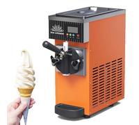 Gelatiera Professionale Soft Serve,Macchina Gelato Duro Uso Commerciale,Gelato Soft Da 4-5 Kg/Ora,Pannello Lcd, Pulizia Automatica Preraffreddamento,Per Yogurt Caffè Snack Bar Ristorante,Orange