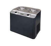 GELATIERA UNOLD Doppio, Potenza massima 250 W, Recipiente da 2,4 l, Coperchio trasparente, Nero, Acciaio satinato