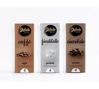 Gelato 4ever - Preparato per Gelato Pronto da Mantecare, Triple Pack, Facile da Preparare, Compatibile con Tutte le Macchine per Gelati Come Ninja Creami, Magimix, HKoenig, 1L per Brick, Made in Italy