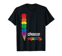 Gelato Arcobaleno - Scegli L'Uguaglianza - Gay Pride LGBT Maglietta