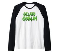 Gelato Goblin Funny Soft Serve - Paletta per Gelato Verde Maglia con Maniche Raglan