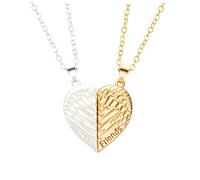 Gelb&Schwarz Collane a moschettone e giorno per coppie Collane 1 per San Valentino donne di uomini a forma di cuore coppia per fidanzato fidanzata con magneti con collane a forma di cuore e cavalieri