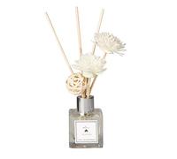 Gelb&Schwarz Diffusore di olio con bastoncini naturali, bottiglia di vetro e olio profumato, 50 ml, fiori artificiali di zinnia (G, taglia unica)