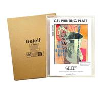 GELELF Piastra da stampa in gel di nuova generazione, con formula aggiornata, per stampa artistica, kit per monoprinting gel, materiale per la stampa, senza invecchiamento e bolle (arco A: 22,8 x 30,5