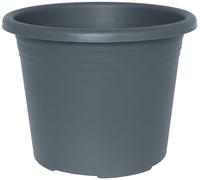 Geli - Vaso da fiori rotondo in plastica, colore: antracite, diametro: 50 cm