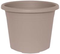 Geli - Vaso da fiori rotondo in plastica, colore: tortora, diametro: 60 cm