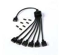 Gelid Solutions Cavo Sdoppiatore da 1 a 6 RGB - Compatibile con ARGB, RGB Standard da 12V e ARGB da 5V - Collega Fino a 6 Dispositivi RGB.