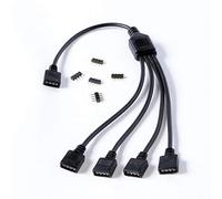 GELID SOLUTIONS Cavo Sdoppiatore da 1 a 4 RGB - Compatibile con ARGB, RGB Standard da 12V e ARGB da 5V - Collega Fino a 4 Dispositivi RGB.