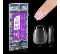 Gelike ec Capsule Americaine Nail Gel, Unghie Finte Extra Corte Cofanetto 552 Pezzi 12 Taglie Copertura Completa, Semi - Matt PMMA Gel X Posa Americaine Nail Trasparente