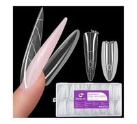 Gelike ec Dual Nail Forms for Builder Gel: Sandwich Design Nail Forms Extension 240 pezzi 15 misure - per estensioni gel impeccabili - Facile per fai da te e salone - Stiletto lungo