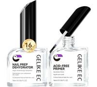 Gelike ec Nail Primer + Prep Dehydrator Per unghie sane e adesione perfetta Ideale per principianti, professionisti e uso domestico 16ml x 2