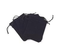 Gelirda 100 sacchetti rettangolari in velluto nero con coulisse, 70 x 90 mm, per caramelle, gioielli, imballaggi