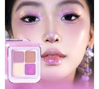 GELLA'S - 4-Colors Chameleon Eyeshadow Palette - Roasted Taro Milk #M03 Taro Paste Baked Milk - 5.8g