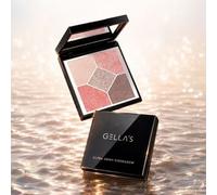 GELLA'S - Glitter Shadow 5-Color Palette - 3 Types #01 Milk Coffee - 8.9g