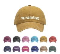 GELLEDI Cappellino da Baseball Personalizzato con Testo Ricamato, Cappello Unisex Regolabile e Personalizzabile, Adatto Come Regalo di Compleanno o per Le Feste per Mamme, papà, Uomini, Donne e Amici