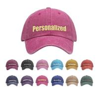 GELLEDI Cappellino da Baseball Personalizzato con Testo Ricamato, Cappello Unisex Regolabile e Personalizzabile, Adatto Come Regalo di Compleanno o per Le Feste per Mamme, papà, Uomini, Donne e Amici