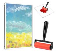 Gelli - Kit per stampa su piastre, 20,3 x 25,4 cm, riutilizzabile, con rullo in gomma, piastre in gel per artisti e artigiani, tecnica mista, stampa con monoprint, forniture artistiche per casa, aula