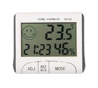 Gellvann LCD Termometro Mini LCD Digitale Termometro Interno Igirometri Temperatura Umidità Meter Orologio Scrivania Stazione Meteorologica Con Supporto Magnetico
