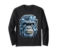 Gelo Gorilla con Ice Fantasy Animale Neve Freddo Inverno Maglia a Manica